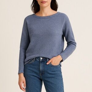 J McLaughlin 100% Cashmere Dust Blue Sweater